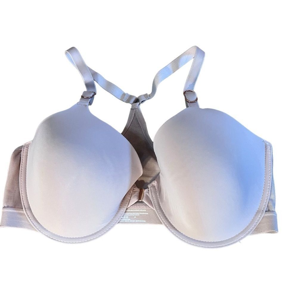 Secret Treasures nude mesh racerback front closure bra 38DD